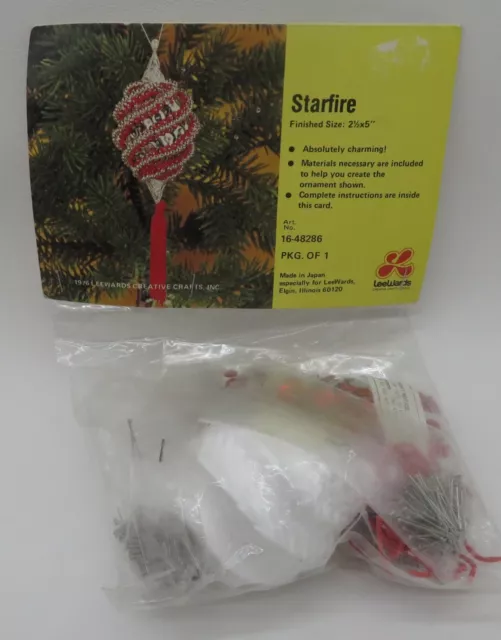 1976 Lee Wards Starfire Sequin Bead Christmas Ornament Kit SEALED