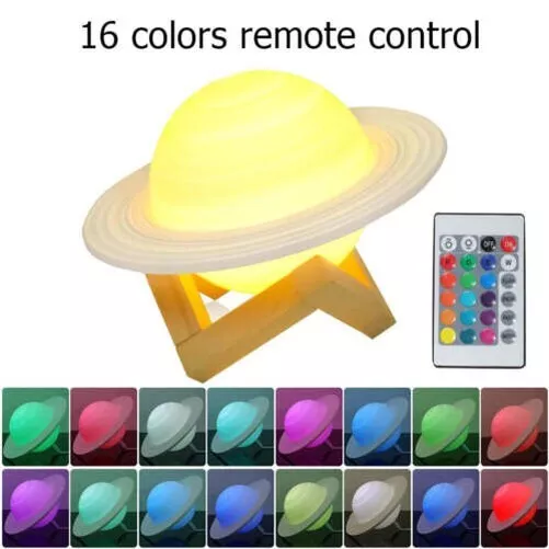 Mondlampe 3D Impresión Niños Luna Lámpara Lamparilla Regulable LED 16 USB Táctil 3