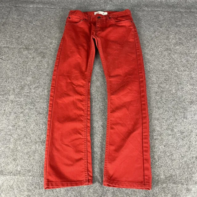LEVIS 511 Boys Red Slim Denim Jeans W28 L28 (11699)