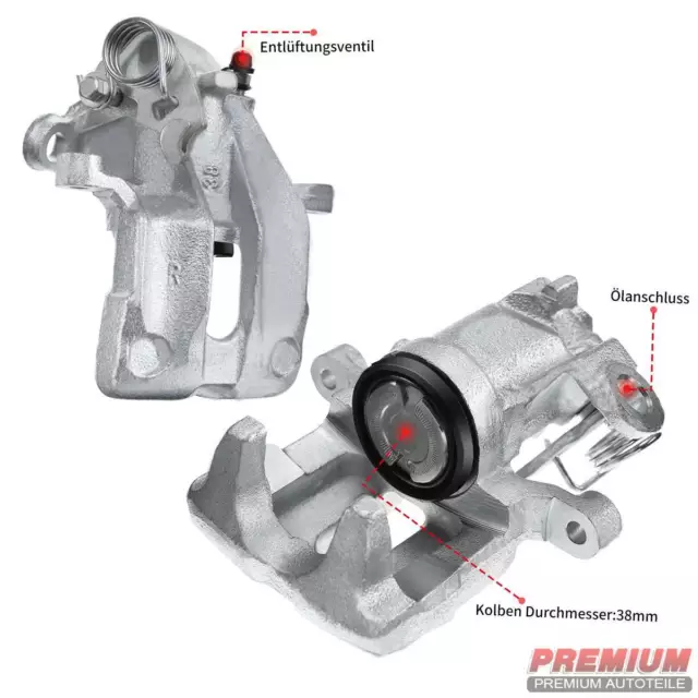 Bremssattel Bremszange Hinten Rechts für VW Golf 2 3 Passat Vento Seat Toledo 1L 3