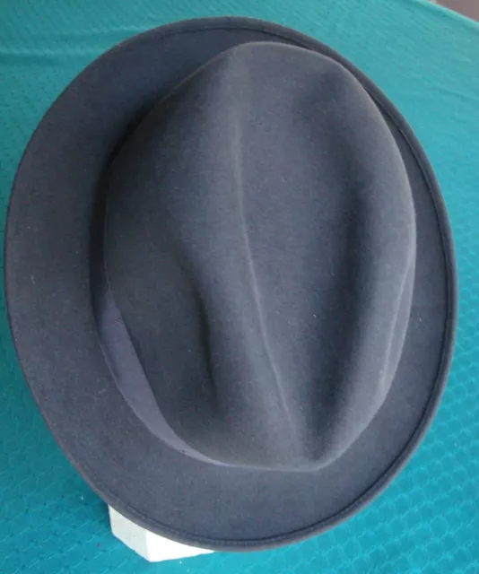 chapeau homme noble et élégant laine feutre gris taille 55