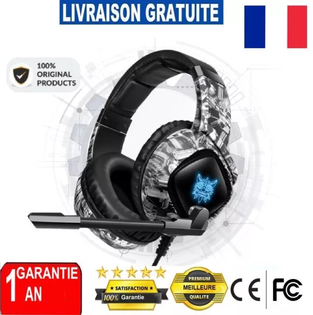 Casque de jeu GAMER PC/PS4/XBOX, filaire, stéréo, antibruit, micro GAMING NEUF