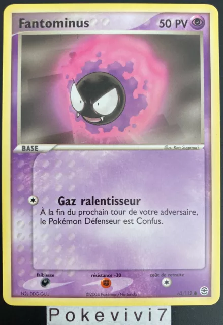 Pokemon Card FANTOMINUS 63/112 Block EX Red Fire Green Sheet FR NEW