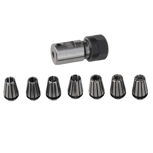 7 Pinces ER11 Duokon - Acier à Ressort - Pour Fraiseuse, Tour, Perceuse - 1.7mm à 5mm