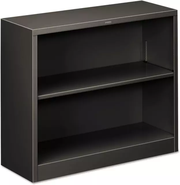 Hon S30ABCS Metal Bookcase, Two-Shelf, 34-1/2W X 12-5/8D X 29H, Charcoal