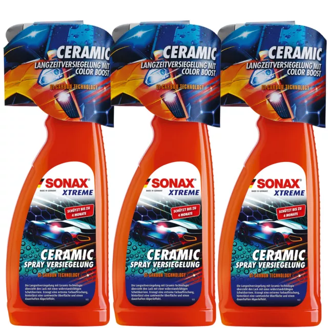 3x SONAX XTREME Ceramic Spray Versiegelung Lackversiegelung Lackschutz 750 ml