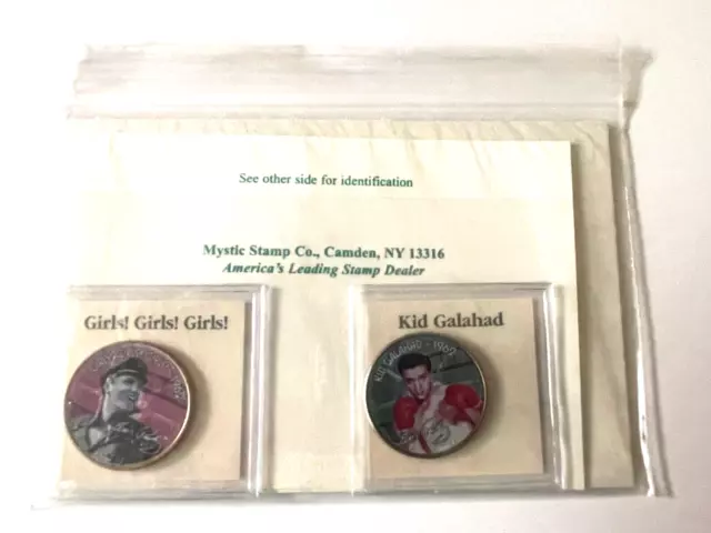 2 E Presley Movie Coin Collection Colorized Half $ Kid Galahad Girls Girls Girls