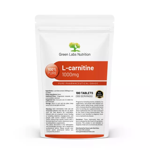 L-Carnitina 1000 mg compresse Forte perdita di peso del bruciatore di grasso