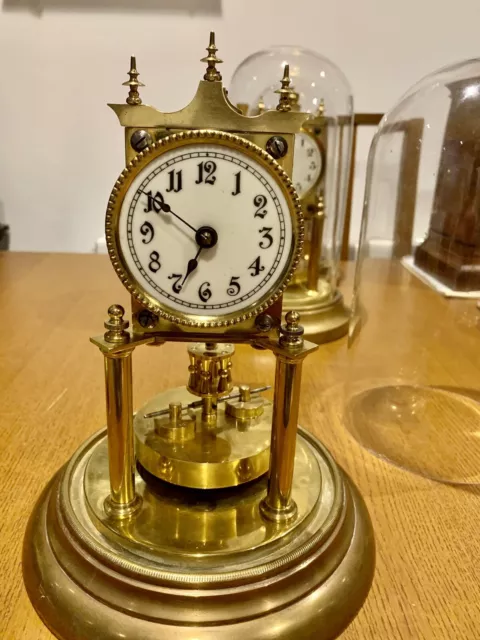 1904 Antique JUF Jahresuhrenfabrik 400 Day Torsion Anniversary Clock GWO 3