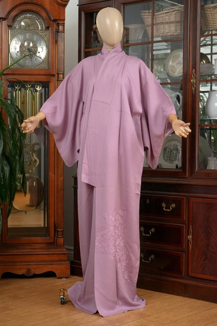 Dear Vanilla Japanese Silk Iromuji Kimono Women's Authentic Japan Made Vintage