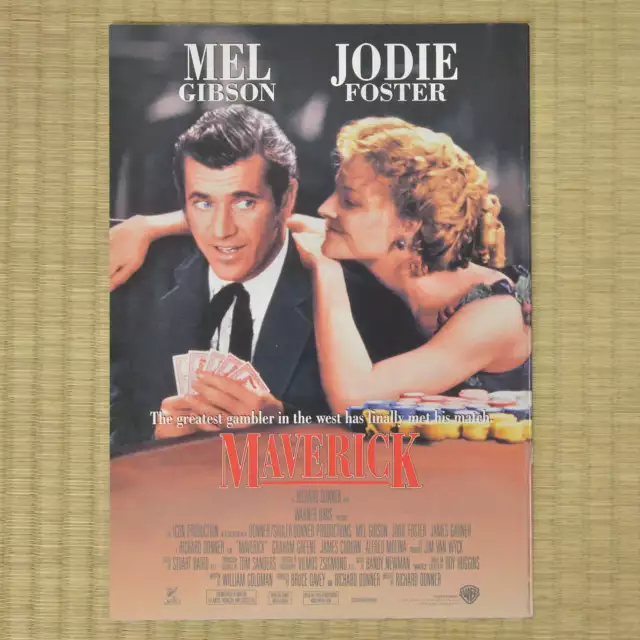 Maverick Japan Movie Program 1994 Mel Gibson Richard Donner Jodie Foster