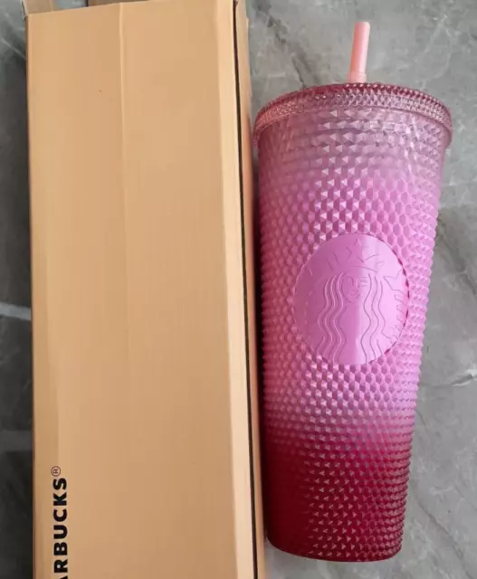Starbucks Light Pastel Pink Matte Studded Fall Tumbler Venti 24oz 011114545  NEW