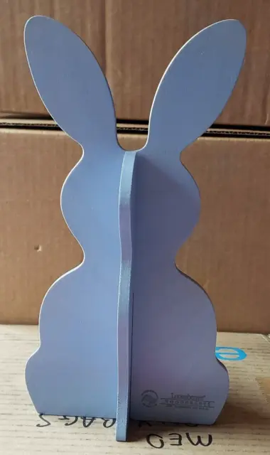 Longaberger Woodcrafts 3-D Small Easter Bunny Blue 9" Tall Stores Flat