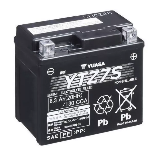 Batterie Yuasa pour Yamaha XVS 125 N Drag Star 80 Km/h 2003 - YTZ7S-BS