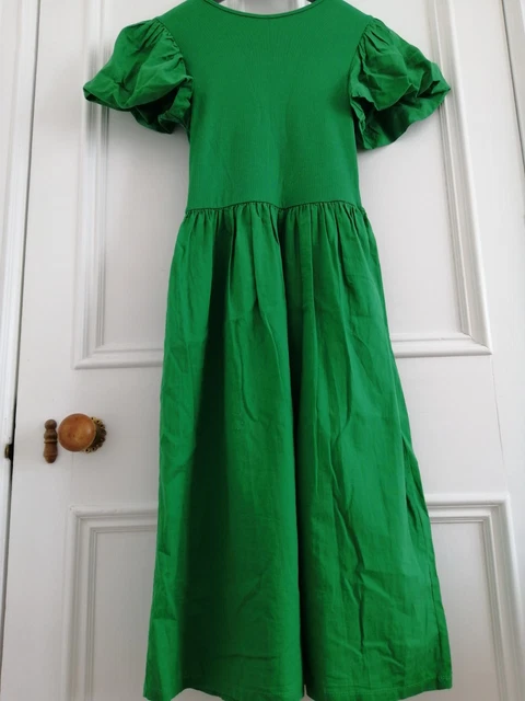 zara green dress puff sleeves SALE! EMERALD Midi Sleeve Stretch Body Flared Skirt M Bnwt £8.99 Dream Scene