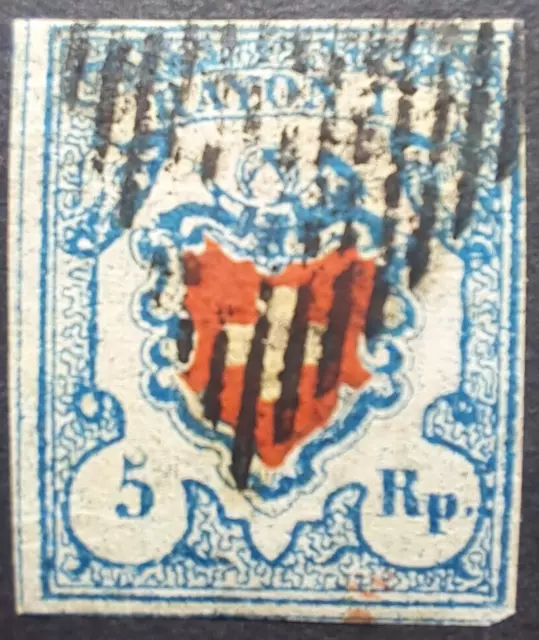 Rayon I hellblau Nr. 17II o.KE Type 7 Stein B2-LU mit Abklatsch rücks. 500,00+++