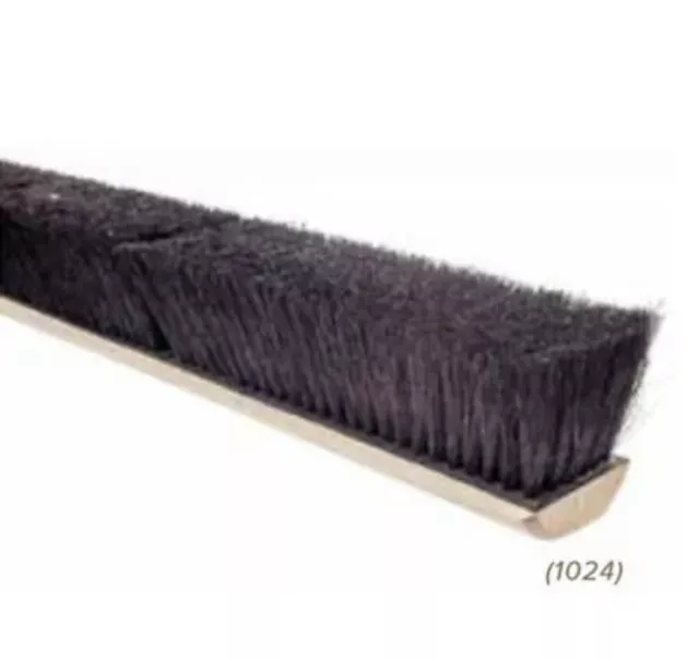 Magnolia Brush #1024 24" Push Broom Floor Sweep Black Tampico Fiber Head
