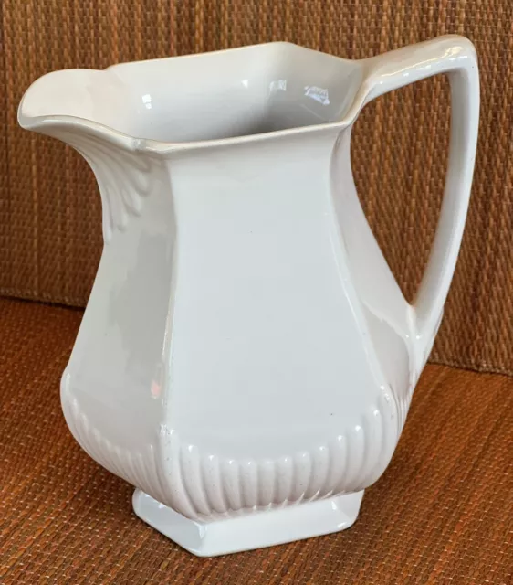 Vtg English Ironstone Wm Adams & Sons Micratex Empress Pitcher Milk Jug