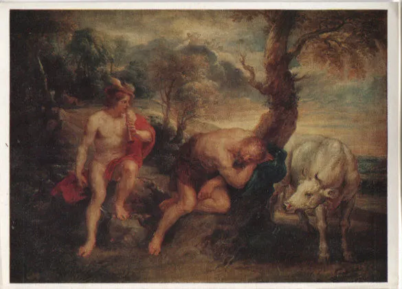 Alte Kunstpostkarte - Peter Paul Rubens - Merkur und Argus