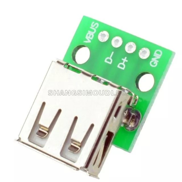 5 PCS Type A Female USB To DIP 2.54MM PCB Board Adapter Converter For Arduino