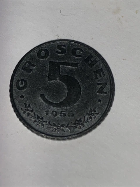 Coin, Austria, 5 Groschen, 1955, Zinc