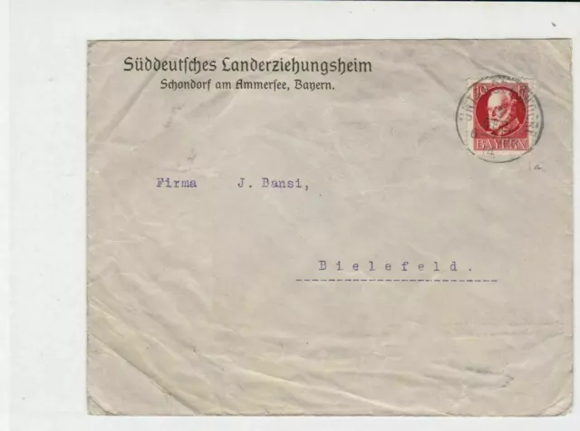 bavaria 1914   stamps cover ref 21294