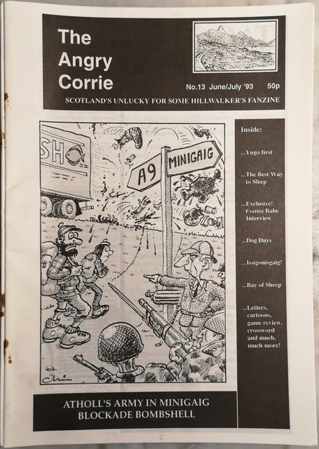 Hillwalking fanzine - the angry corrie - issue 13.  JUNE 1993