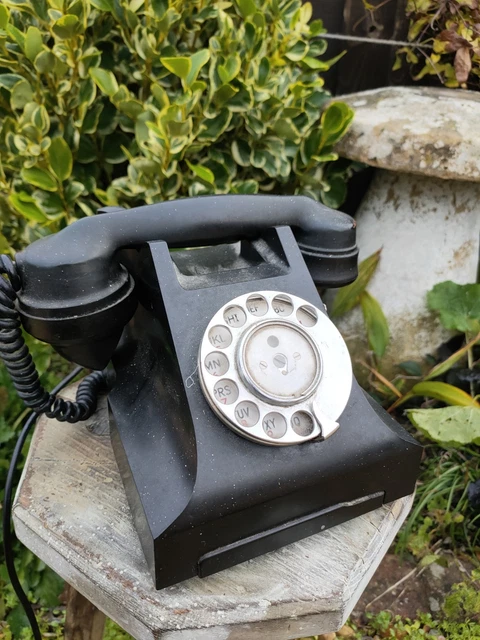 VINTAGE BLACK BAKELITE GPO 332L F.W.R. 63/2a TELEPHONE - UNTESTED £31. ...
