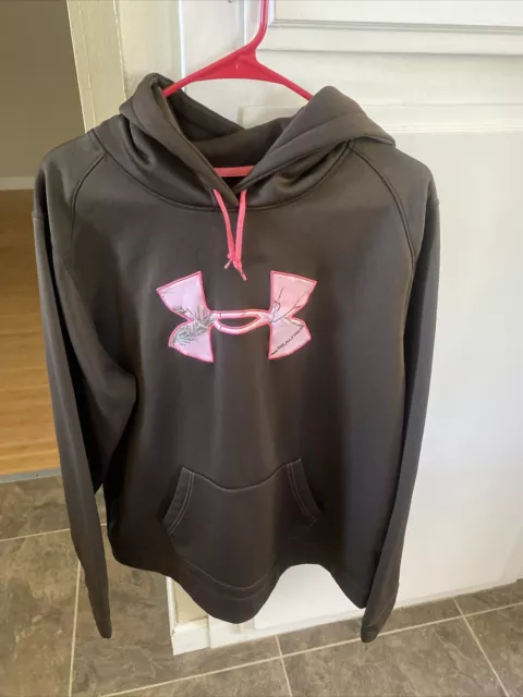 Under Armour Women's Size 2XL Hoodie Semi-Fitted Brown/Pink Realtree Camo