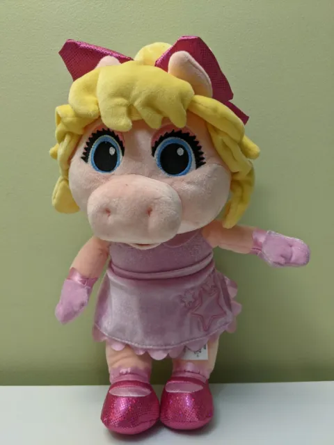 Disney Store Miss Piggy Muppet Babies Plush Pig Pink 12" Toy Stuffed Animal