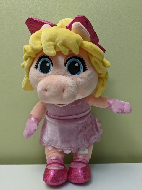 Disney Store Miss Piggy Muppet Babies Plush Pig Pink 12" Toy Stuffed Animal