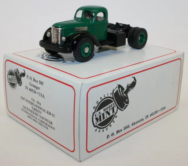 US Model Mint 1/43 Scale US19A - 1947 International KB-12 Truck Cab - Green