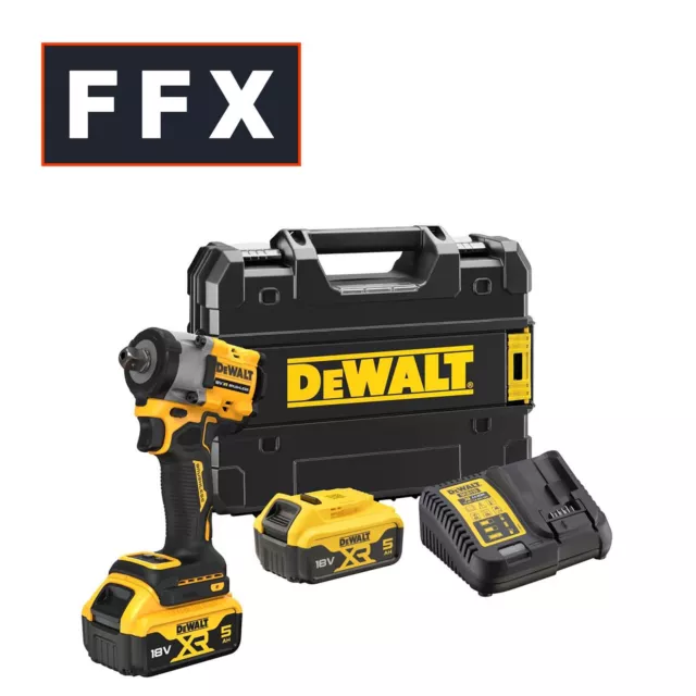 DEWALT DCF922P2T-GB 2x5Ah 18V XR BL 1/2 Compact Impact Wrench