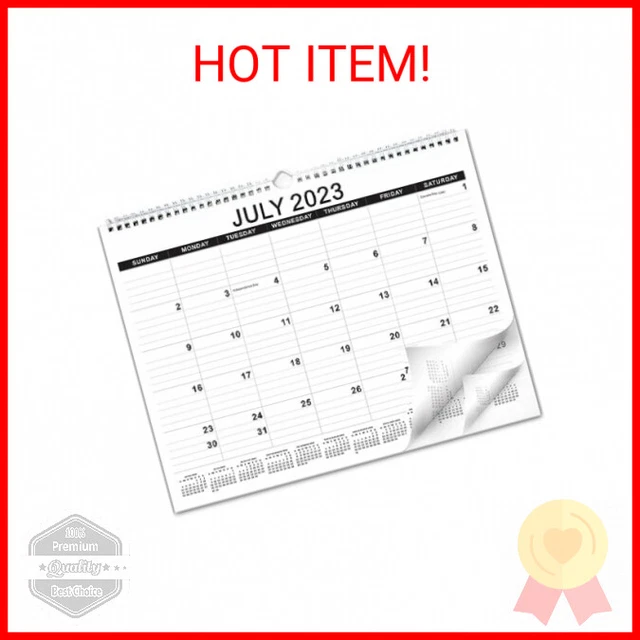 WALL CALENDAR FROM July 2023 December 2024 TearOff Monthly Calendar