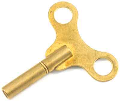 Clock Winding Key Square Hole  # 1 Size 2.50 mm Brass, Used for Winding