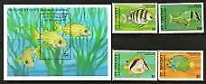 Fish >  St Vincent Grenadines 1993 Marine Life  Mnh  Set 4 +Mini Sheet  [#2579]