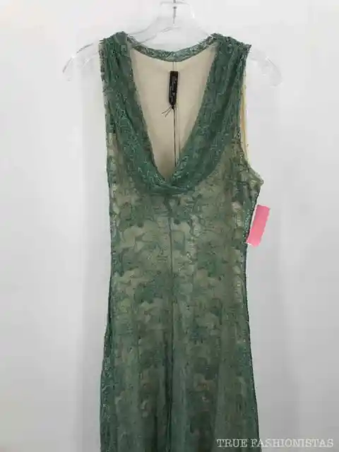 Pre-Owned Elana Kattan Green Size Medium Lace Midi Sleeveless Dress