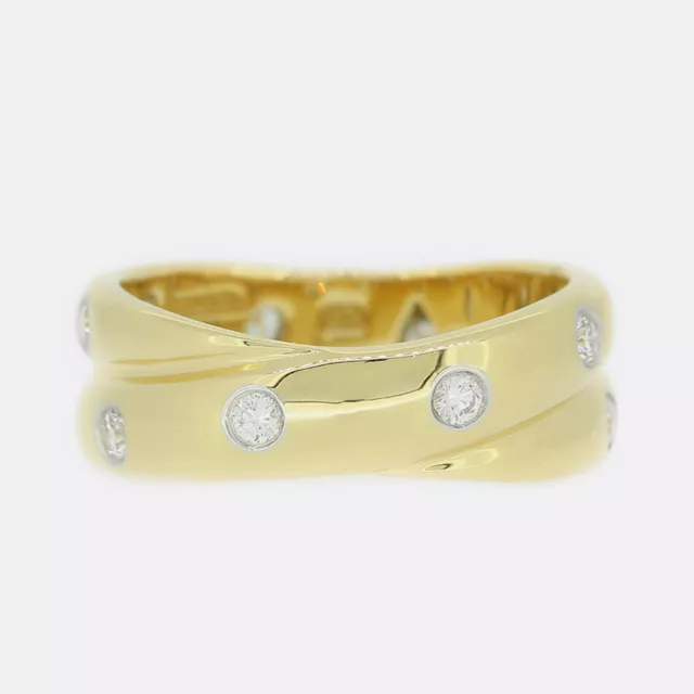 Tiffany & Co. Double Etoile Diamond Ring 18ct Yellow Gold, Plat