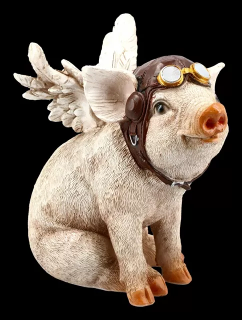 Cochons Figurine - When Pigs Fly - Fantaisie Volant Schweinchen Pilote