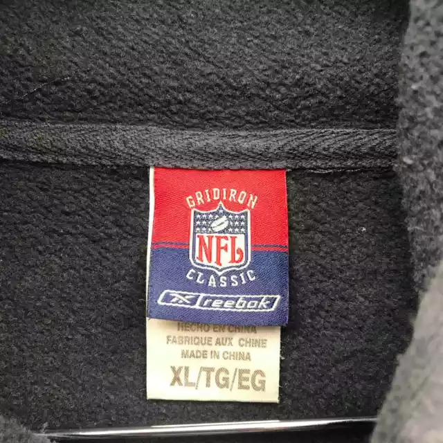Chicago Bears NFL Reebok Fleece Sweatshirt Hoodie Men's XL Embroidered Black* 3