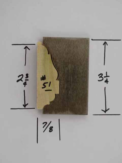 Shaper / Molder Custom Corrugated Back / CB Knives For 7/8" x 2 3/4" Casing