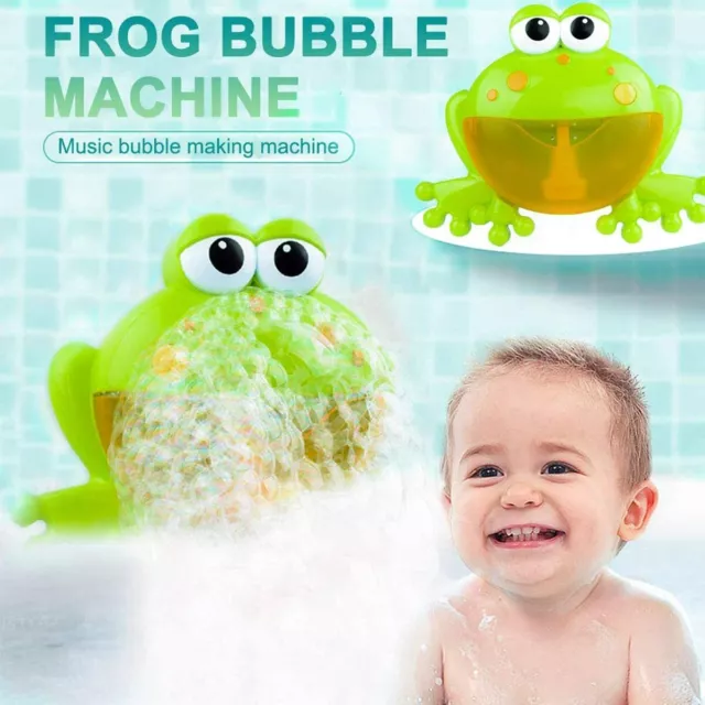 BATH TUB BUBBLE Frog Baby Bath Toy Musical Happy Bubble Maker with