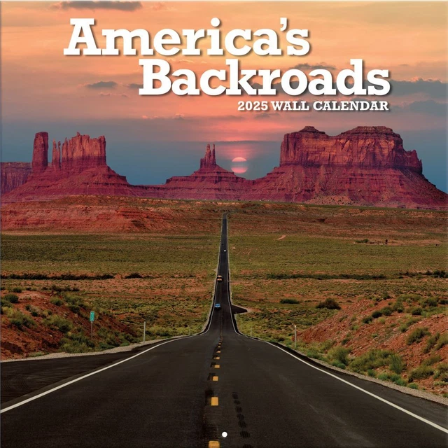 TURNER LICENSING, Americas Backroads 2025 Wall Calendar 16.14 PicClick