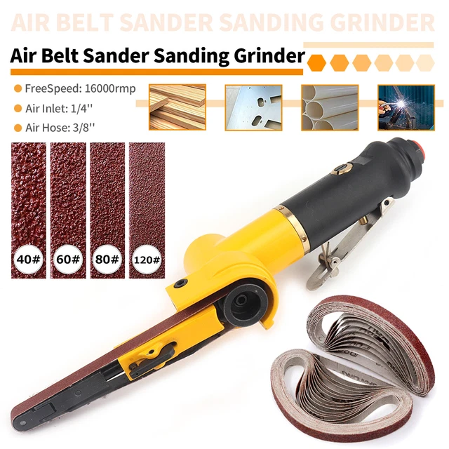 Buy Pneumatic Belt Sander: 10mm Wide Belt for Fine Sanding in Narrow Spaces - Ergonomic Metal Construction with Stable Performance Industrial Sander for Woodworking and Metal Polishing Online in UAE Buy Pneumatic Belt Sander: 10mm Wide Belt for Fine Sanding in Narrow Spaces - Ergonomic Metal Construction with Stable Performance Industrial Sander for Woodworking and Metal Polishing Online in UAE