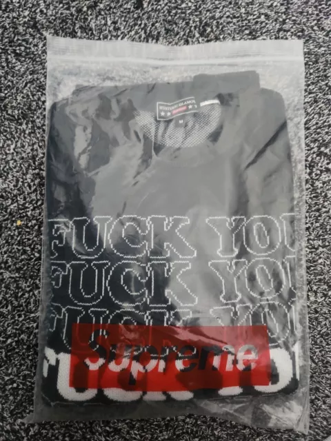 Suéter Supreme Hysteric Glamour F*** You FW17 Mediano DS Sellado