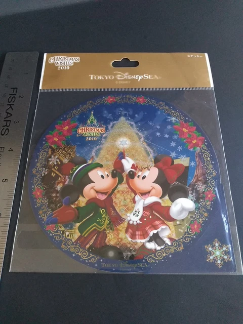 Disneyland Mickey Mouse Christmas Sticker Decal TOKYO DISNEY SEA JAPAN 2010 NOS