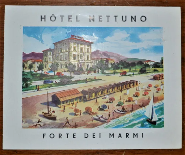 FORTE DEI MARMI, Brochure Hotel Nettuno From 1956 $7.60 - PicClick