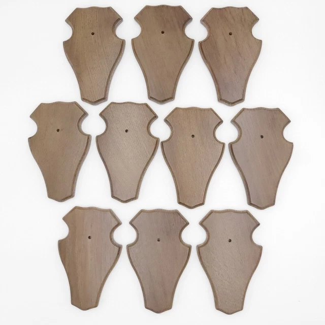 10 Pieza Ciervo Escudo de Trofeo Romo Pequeño Braun Af 19CM X 11CM