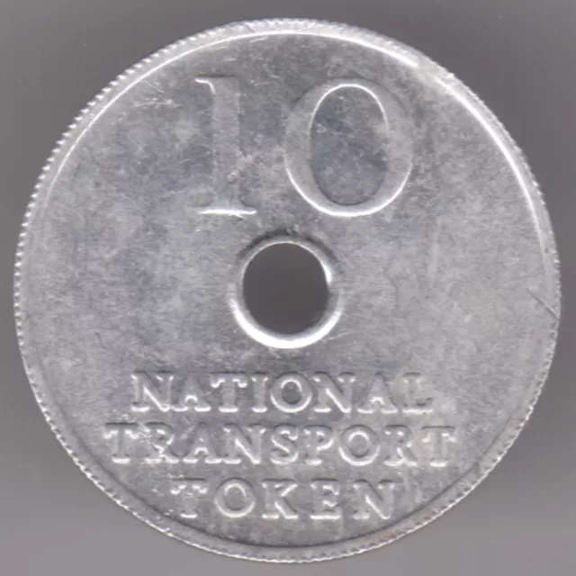 National Transport 10p Pence Aluminum Token Coin