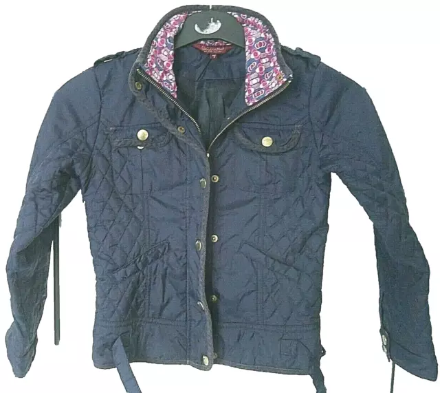 TED BAKER GIRLS NAVY BLUE BEAUTIFUL QUILTED JACKET COAT SIZE AGE 9 Height 134cm